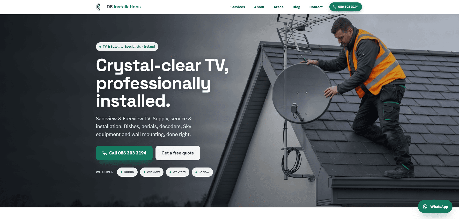 DB Installations website screenshot